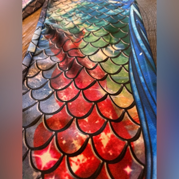 MERMAID Leggings Tights Yoga Pants Halloween Costume Cosplay Women’s Size M - Picture 2 of 4